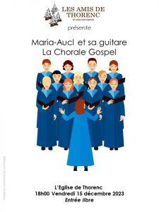Concert Chorale à l'église de Thorenc le 15 Décembre 2023, entrée gratuite pour tous.